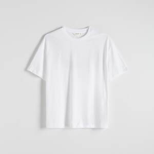 Reserved - Egyszerű boxy póló - Krém